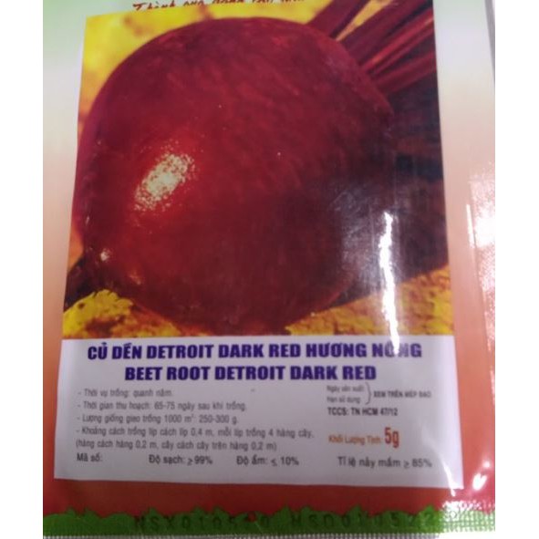 HẠT GIỐNG CỦ DỀN - GÓI 5 GRAM