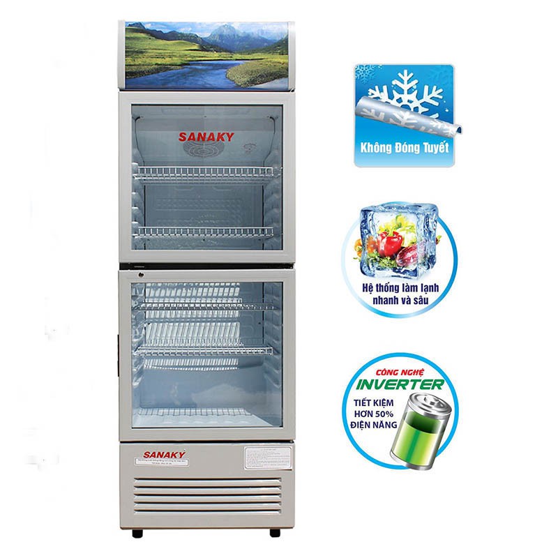 Tủ mát Sanaky Inverter 300 lít VH-308W3L (Miễn phí giao tại HCM-ngoài tỉnh liên hệ shop)