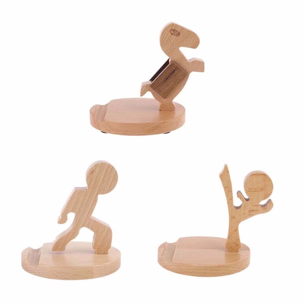 Giá Đỡ Điện Thoại / Máy Tính Bảng Bằng Gỗ Hình Ngựa Độc Đáo Tiện Dụng