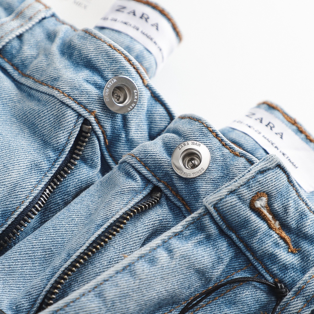 Quần Jean Nam Zara xanh nhạt (Form Slimfit,chất vải co dãn,ống quần 15-18cm,hàng VNXK)-210507 | BigBuy360 - bigbuy360.vn