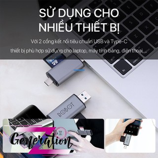 ĐẦU ĐỌC THẺ NHỚ TYPE-C CR202 - CARD READER TYPE-C TF/SD CR202