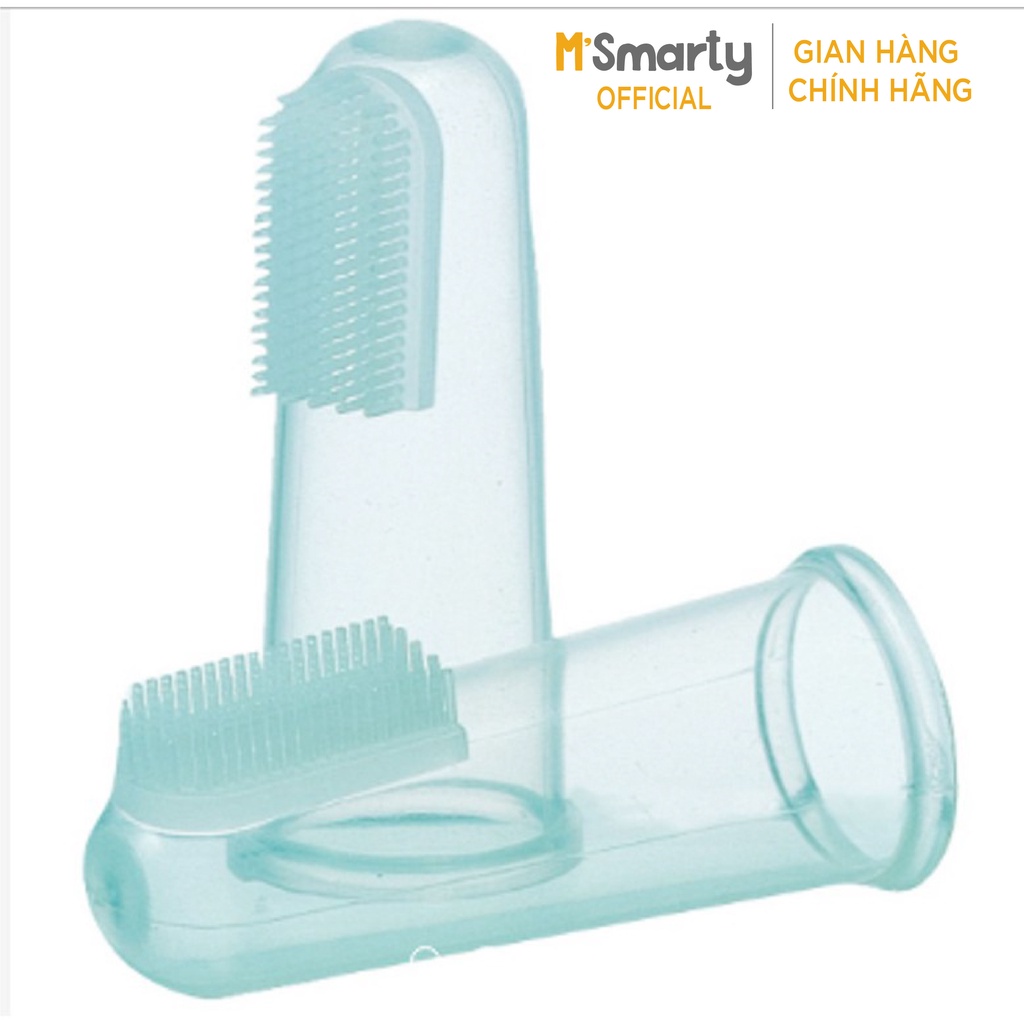 [M'SMARTY] - Đánh tưa lưỡi cho em bé, dụng cụ đánh tưa lưỡi silicon