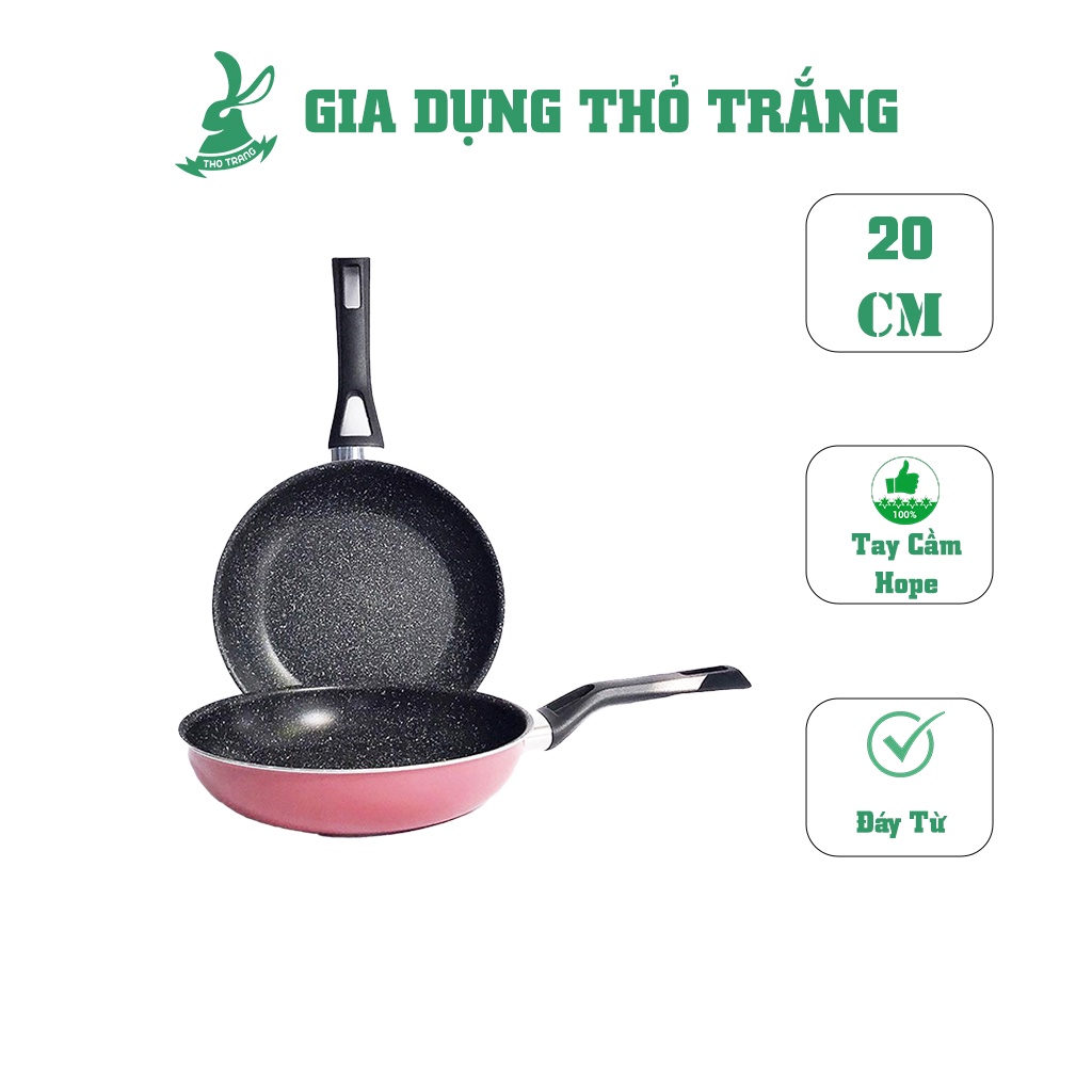 Chảo đáy từ EASY COOK 20cm, tay cầm Hope nhiều màu