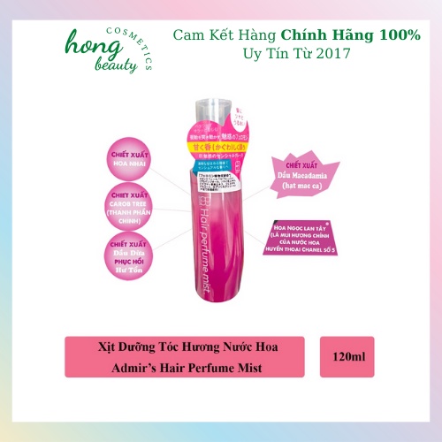 Xịt dưỡng tóc Hair Perfume Mist hương nước hoa Nhật Bản 120ml