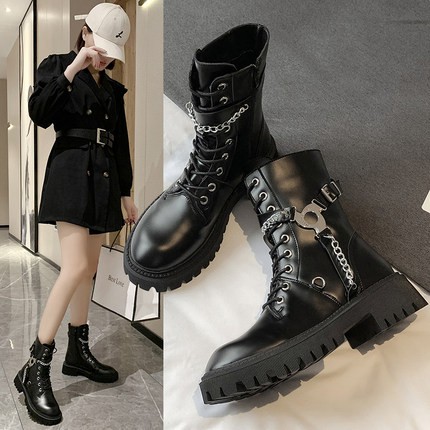 (Có sẵn) Giày Martin nữ phong cách mới , Boots ống cao