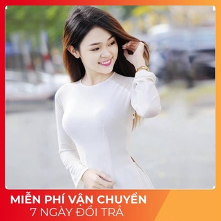 Áo dài trắng vải trơn lụa mỹ nhiều màu sắc - ảnh thật shop tự chụp - cam kết vải siêu đẹp