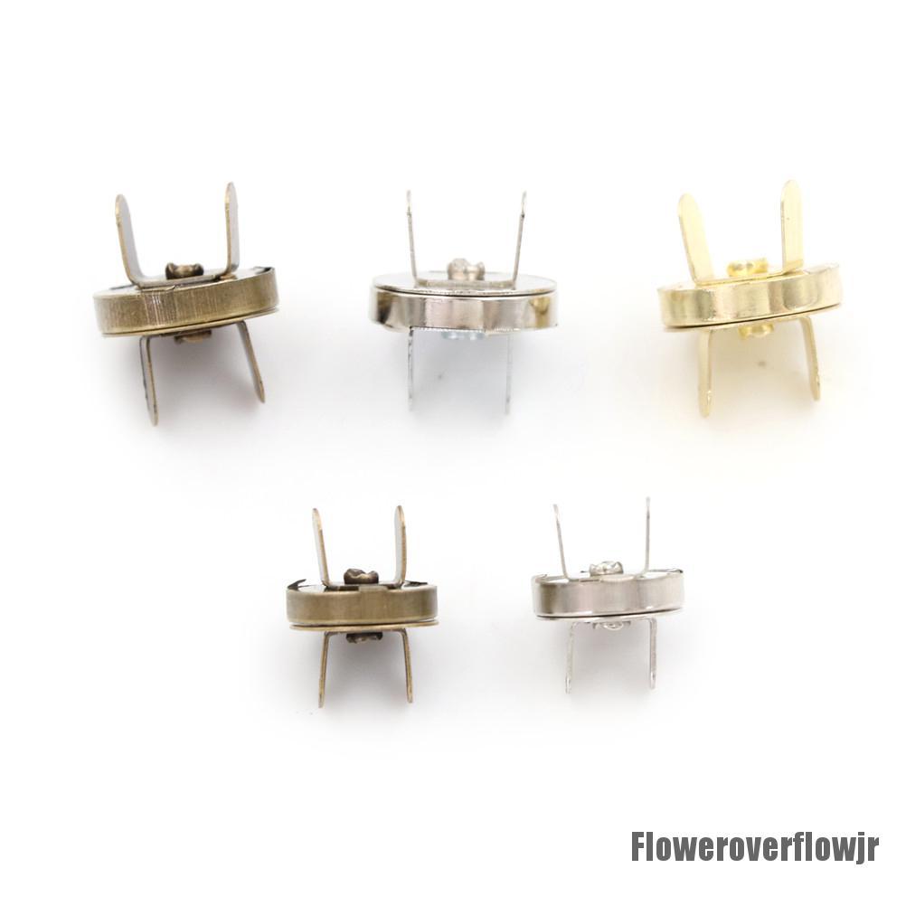 [NewHotFR] Mới 10 Bộ Nút Kim Loại Từ Tính Cho Túi Xách 14mm
