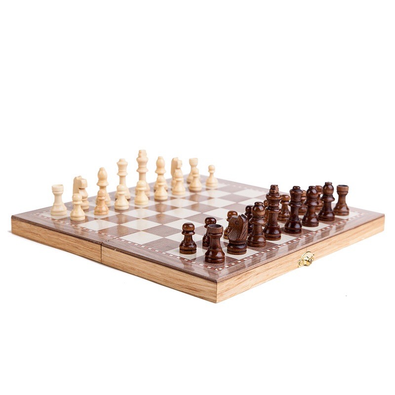 CỜ VUA CAO CẤP QUÂN GỖ TỰ NHIÊN CHESS 30*30 cm