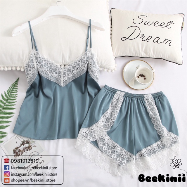 Bộ Ngủ Lụa Nhiều Màu - Đồ Ngủ Lụa 4 Màu