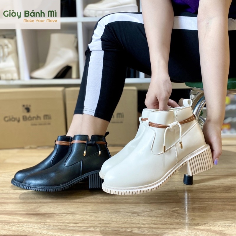 Giày Bốt Nữ Oxford Đế Cao 3-4cm Hàng Fullbox Cao Cấp Bảo Hành Keo 12 Tháng G1618 - Shop Giày Bánh Mì
