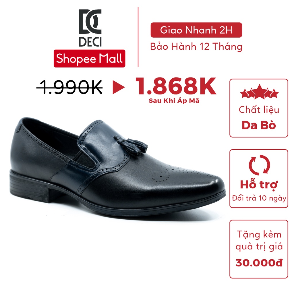 Giày tây nam loafer nhập khẩu DECI NAVY 01 phong cách công sở