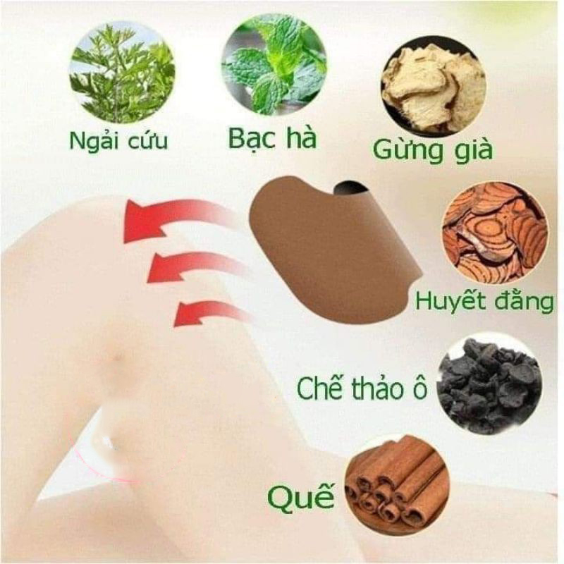 Combo 5 Hộp, Mỗi Hộp12 Miếng Dán Ngải Cứu Trị Đau Xương Khớp Hiệu Quả