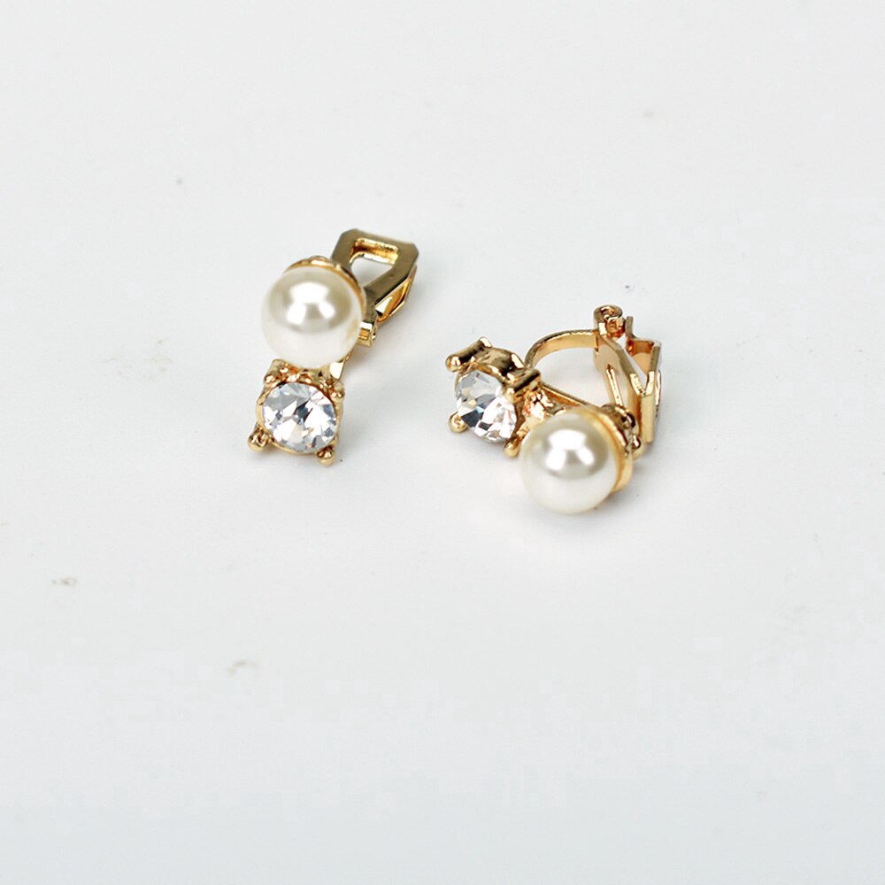 Khuyên kẹp vành tai đính ngọc trai nhân tạo không xỏ lỗ hàng mới dành cho bạn nữ