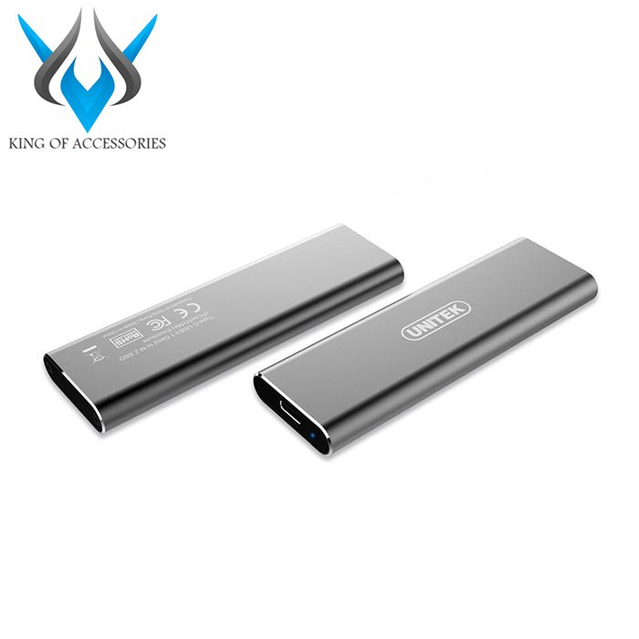 Box ổ cứng SSD M2 NVMe Unitek S1201A chuẩn 3.1 hỗ trợ đến 5Gbps (Xám)