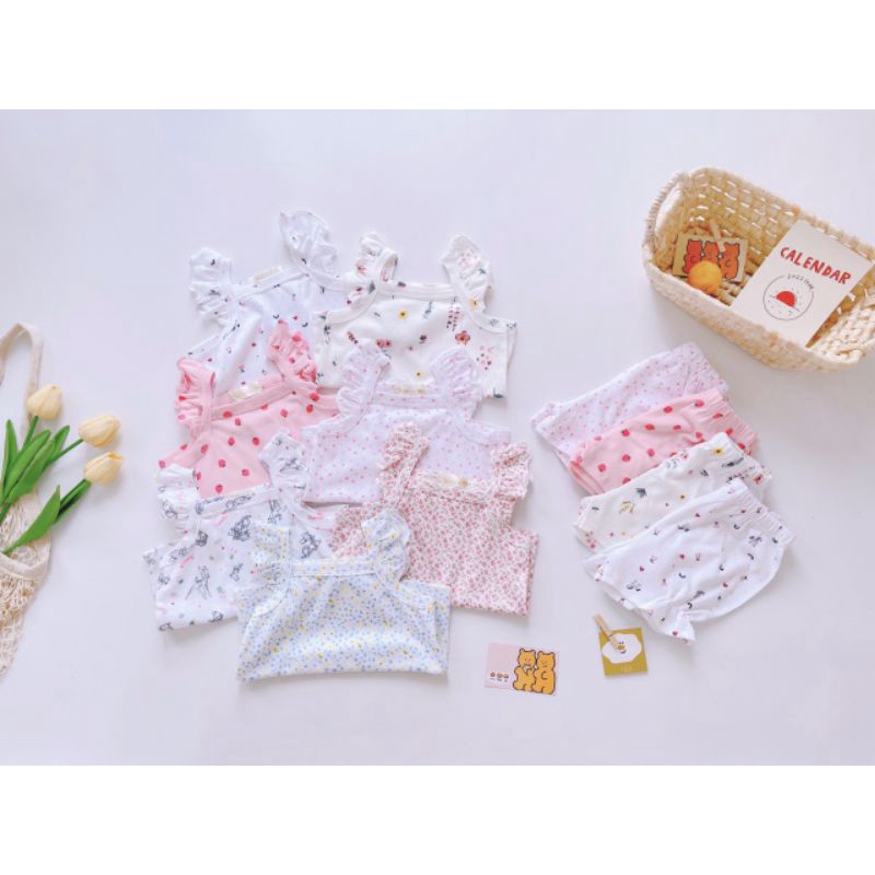 Bộ cotton Miwoo kids cho bé gái màu siêu xinh S21