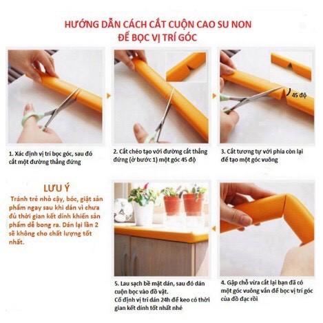 Cuộn xốp bọc cạnh bàn, cạnh tủ, cạnh tường dài 2m an toàn cho trẻ DD109