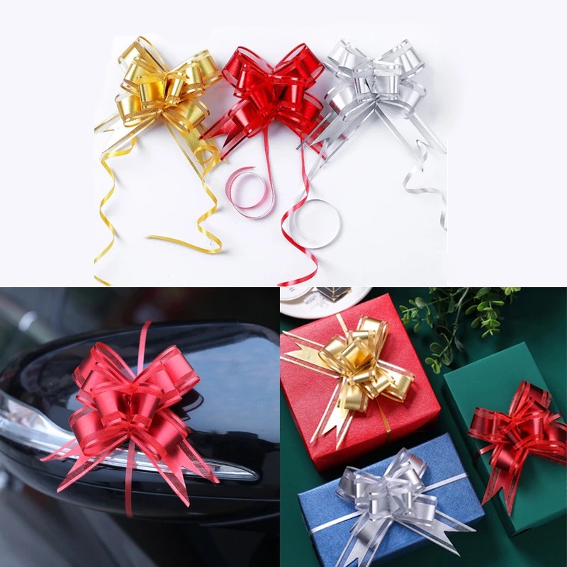 Set 10 nơ ruy băng trang trí cây thông Noel