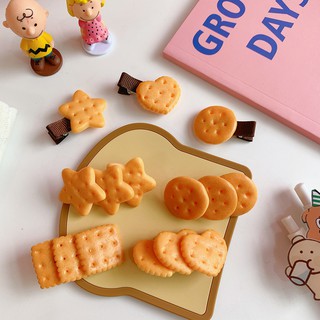 Kẹp Tóc Hình Bánh Quy Màu Kẹo Dễ Thương Phong Cách Harajuku Nhật Bản