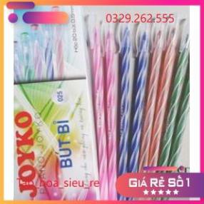 (Rẻ Vô địch) [Sale]Hộp 20 bút bi nến dài 18cm ngòi nhỏ nét trơn