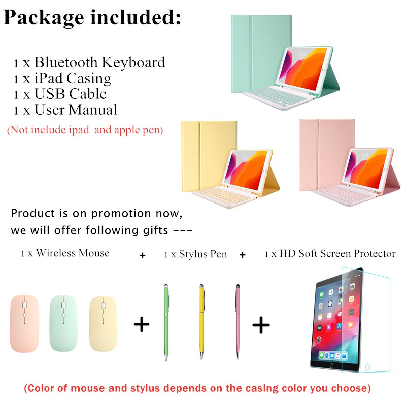 Ốp Lưng Có Bàn Phím Bluetooth Không Dây Cho 9.7 iPad 10.2 9th Air iPad