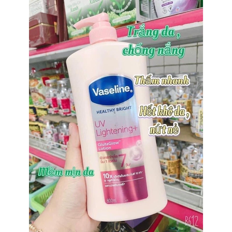 DƯỠNG THỂ VASELINE 10x 600ml / Chai To Đùng