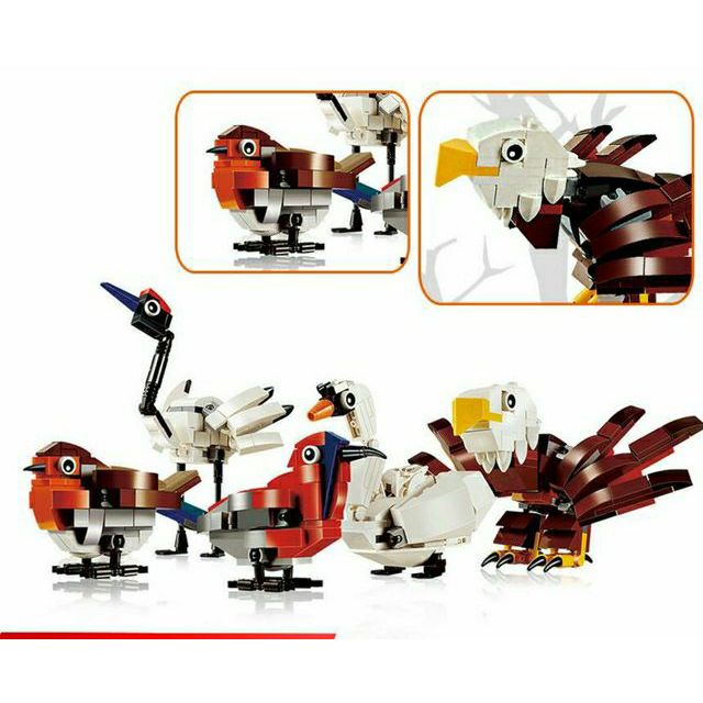 [DUY NHẤT SHOPEE] LEGO  LEPIN 36007 Lắp ráp lepin 5 loài chim biểu tượng quốc gia