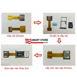 Cáp Nối Sim Simore Độ 2 Sim 1 Thẻ Nhớ