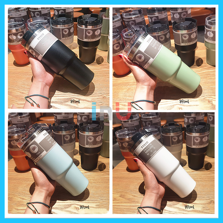 Ly giữ nhiệt Tyeso 890ml kiểu Hàn Quốc nắp xoay 3 chức năng