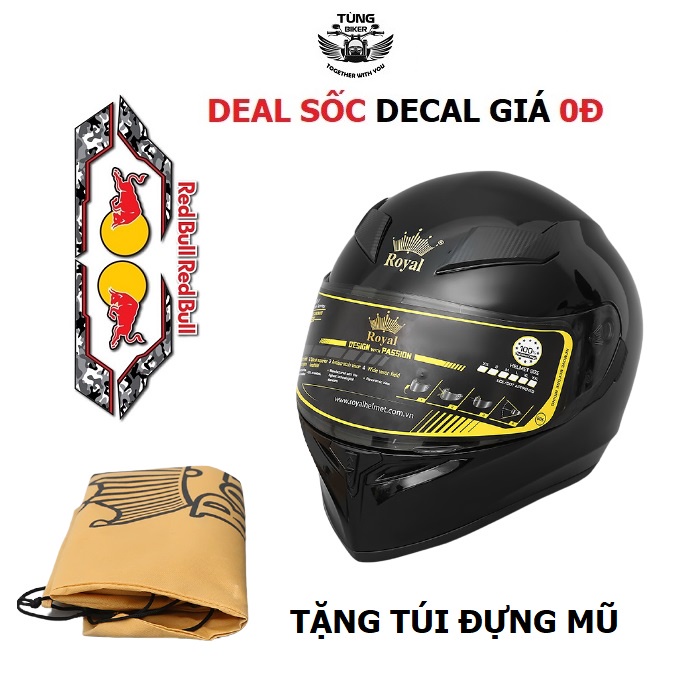 Mũ Bảo Hiểm Full face Royal M138 Chính Hãng Bảo Hành 12 Tháng