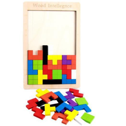 Đồ chơi bảng ghép Tetris Montessori thông minh cho bé