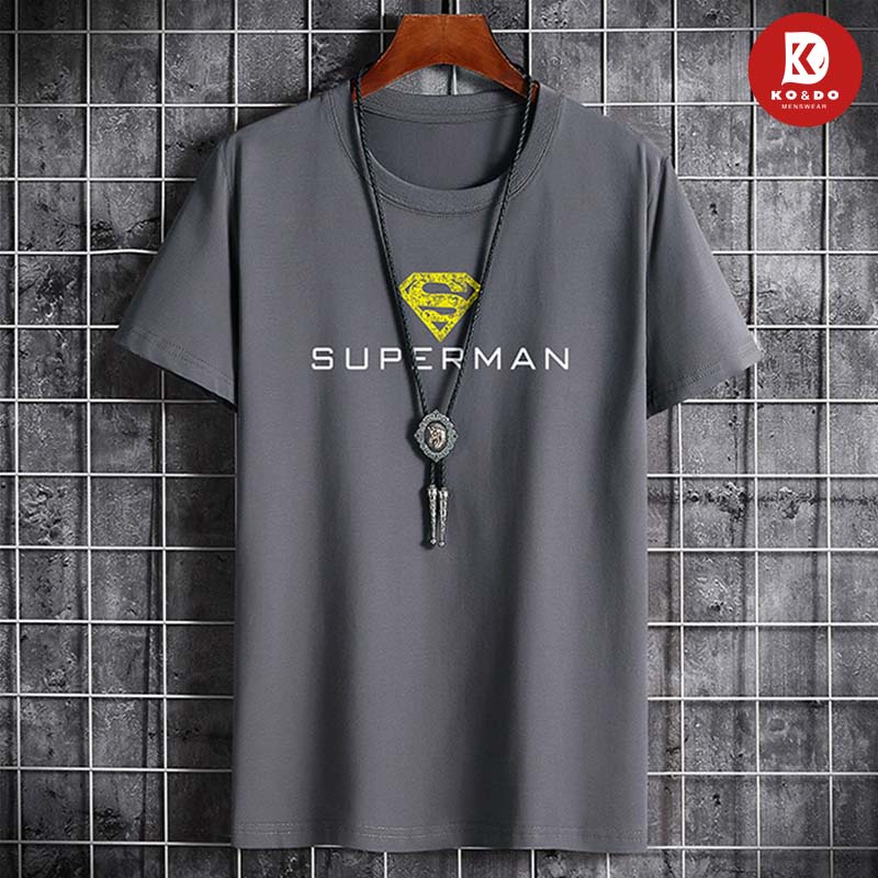 Áo thun nam KO&DO Áo tay lỡ nam mã TT26 họa tiết Superman ngắn tay thể thao đẹp mùa hè tập gym vải cotton | BigBuy360 - bigbuy360.vn