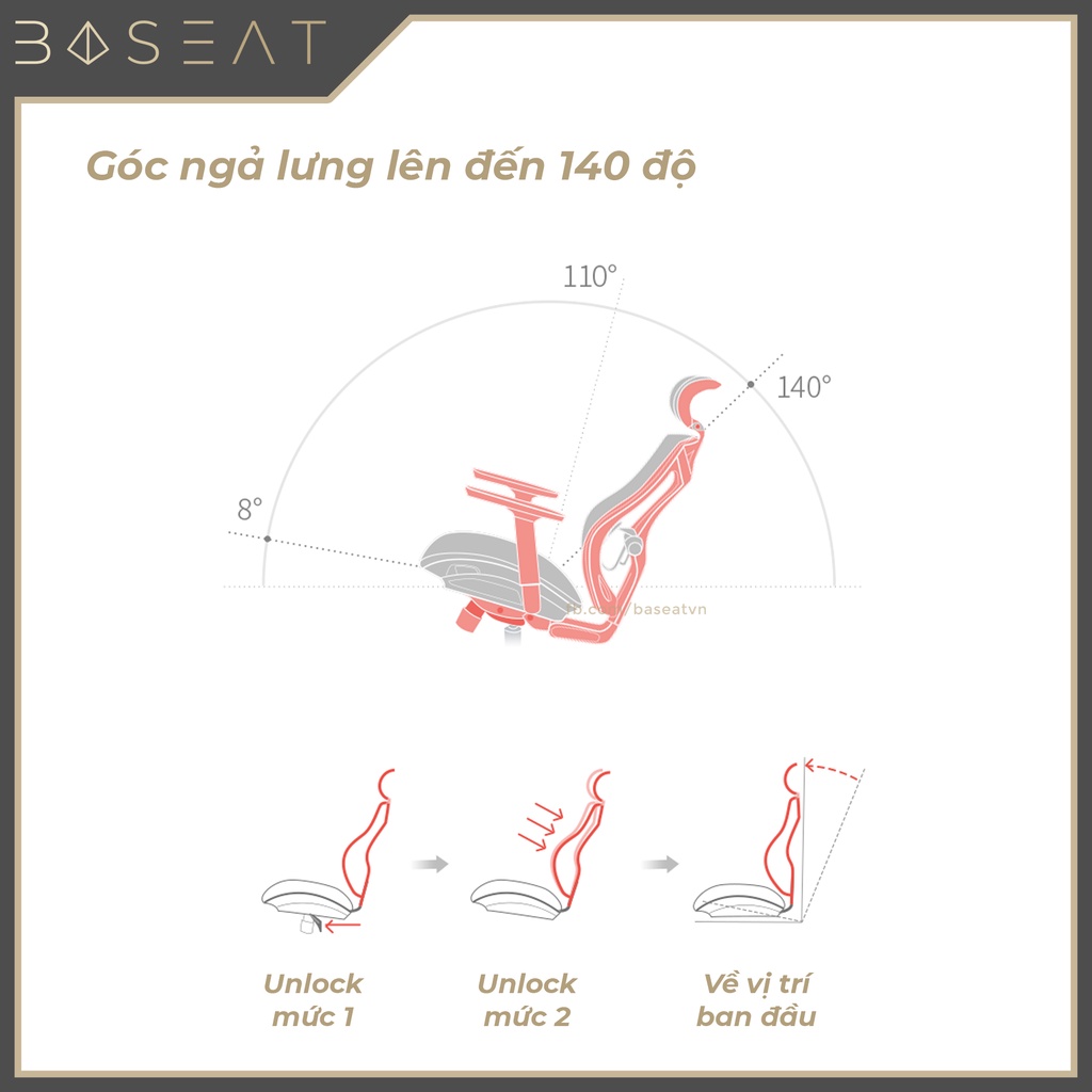 Ghế lưới Công thái học SIHOO V1 - Ergonomic điều chỉnh lưng bảo vệ cột sống, làm việc văn phòng, ngả 140 độ