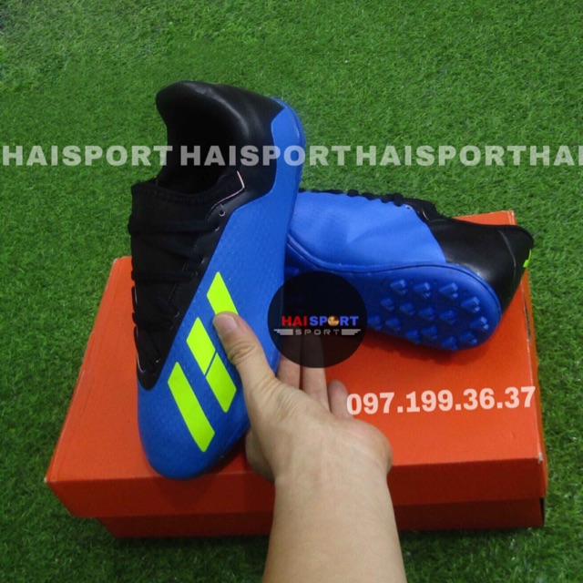 Giày đá bóng sân cỏ nhân tạo X18 -Khâu đế 100% -Tặng tất -Đế cao su siêu bền