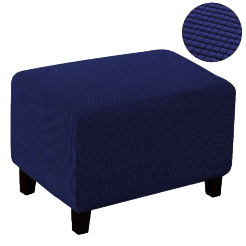 Rectangle Ottoman Cover Slipcover Stool Footrest Footstool Protector Non Skid
