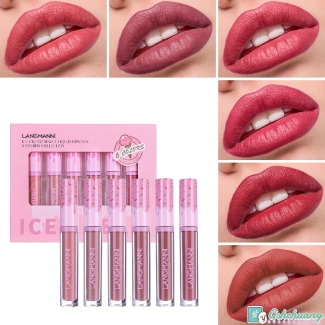 (Hàng Mới Về) Bộ 6 Son Môi Dạng Lỏng Dưỡng Ẩm Chống Thấm Nước Màu Sắc Gợi Cảm | BigBuy360 - bigbuy360.vn