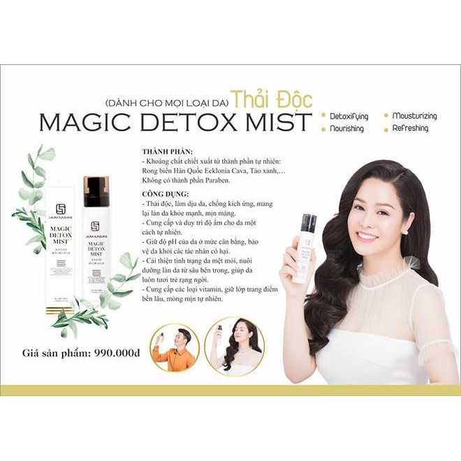 Khóang Detox thải độc Laura Sunshine Magic Detox Mist 4in1