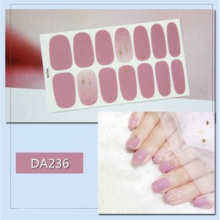 Set 14 Sticker Dán Móng, Nhãn Dán Móng Tông Hồng 💖💖💖