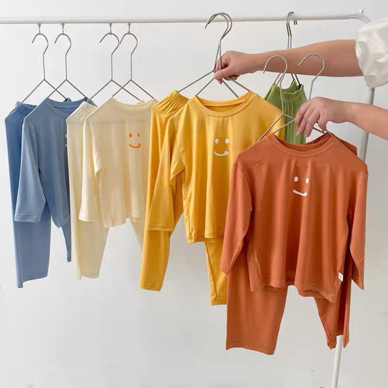 Bộ quần áo dài tay thun lạnh Funny cho bé trai bé gái chất liệu mềm mại cao cấp ATKID VIệt Nam