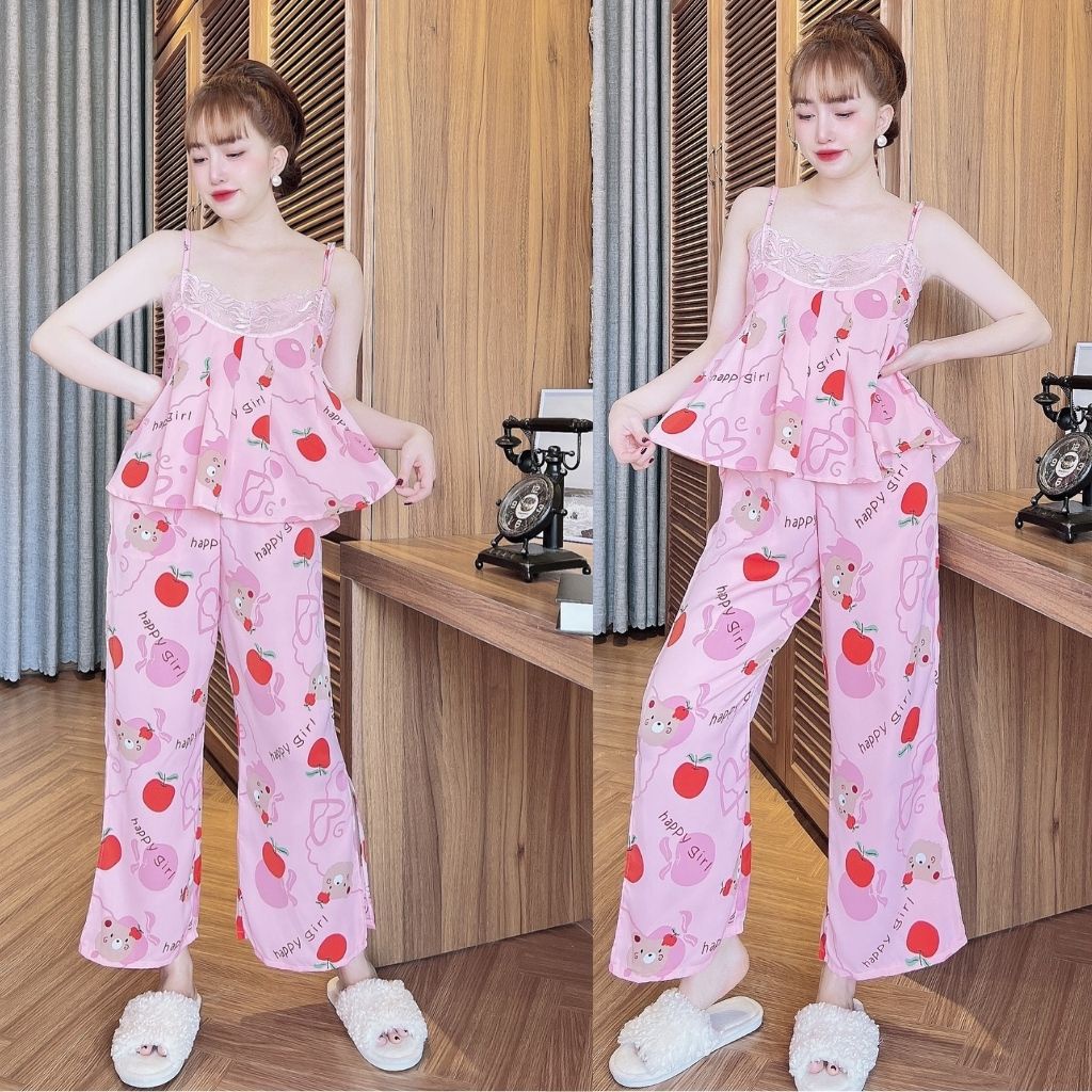 Đồ ngủ nữ❣️FREE SHIP❣️Đồ ngủ sexy lụa Mango cao cấp mềm mại xinh xắn &lt; 65KG