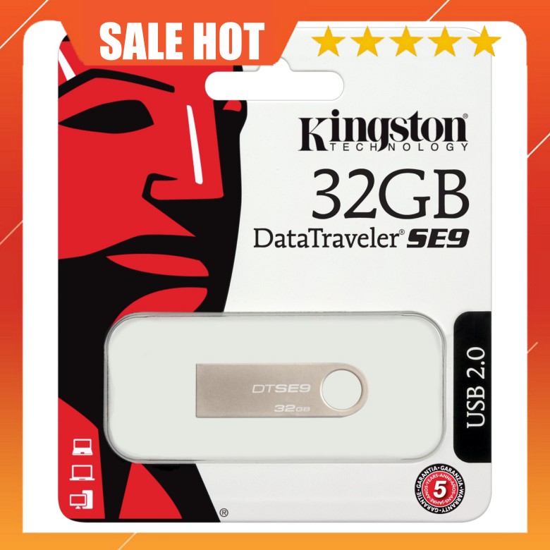 USB Kingston 32GB SE9 Hàng Chính Hãng - Bảo Hành 12 Tháng