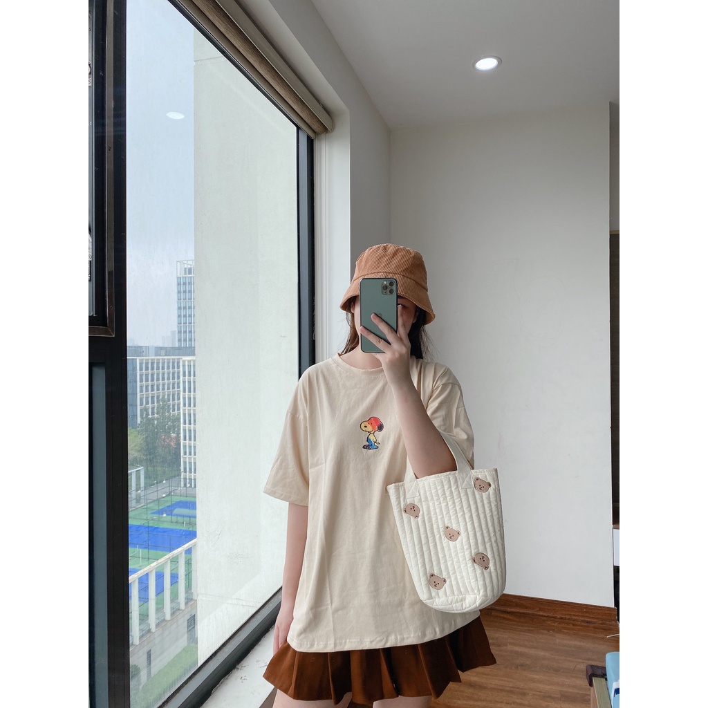 Áo Thun 3158 Cún Cầu Vồng PEONYB Nữ [FREESHIP]  Phông form rộng tay lỡ oversize in hình vintage hàn quốc Ulzzang