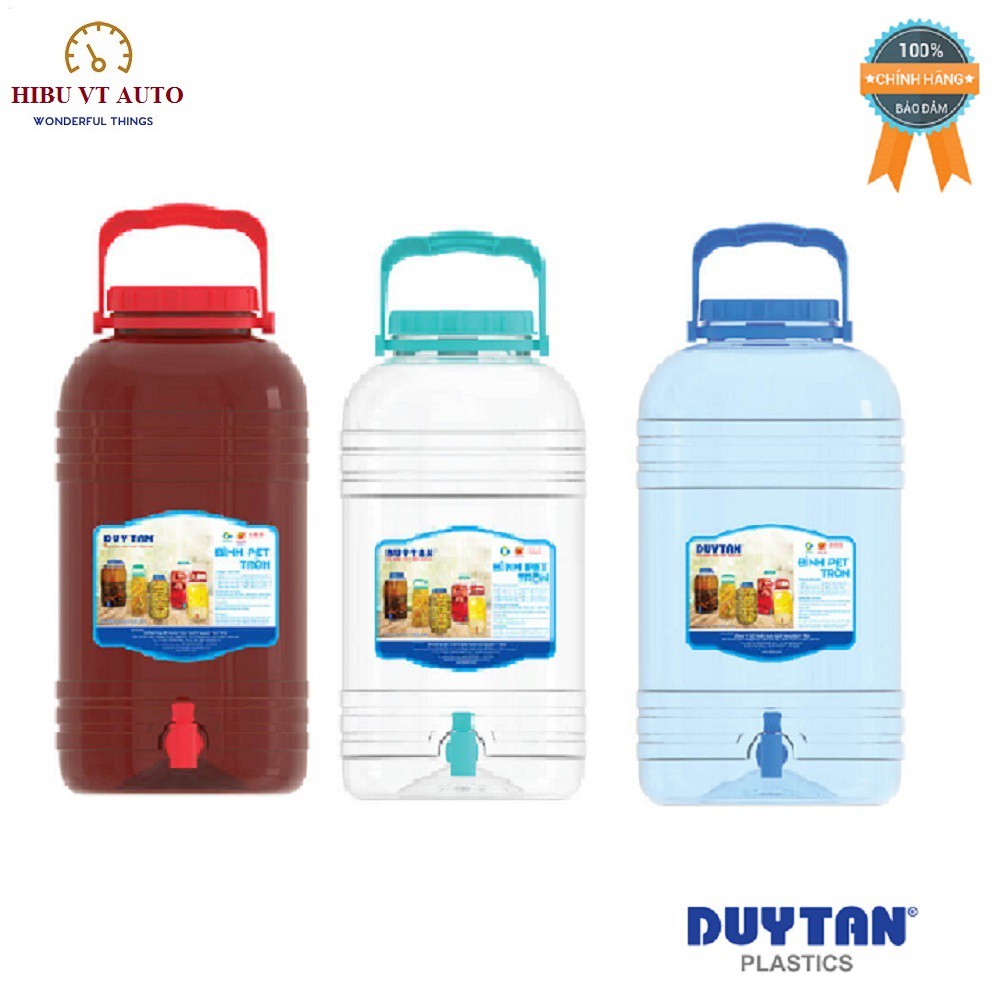 Combo 2 Bình PET Đựng Nước Tròn Có Vòi 15 Lít Duy Tân (Ø 23,9 x 42,2 cm) No.626