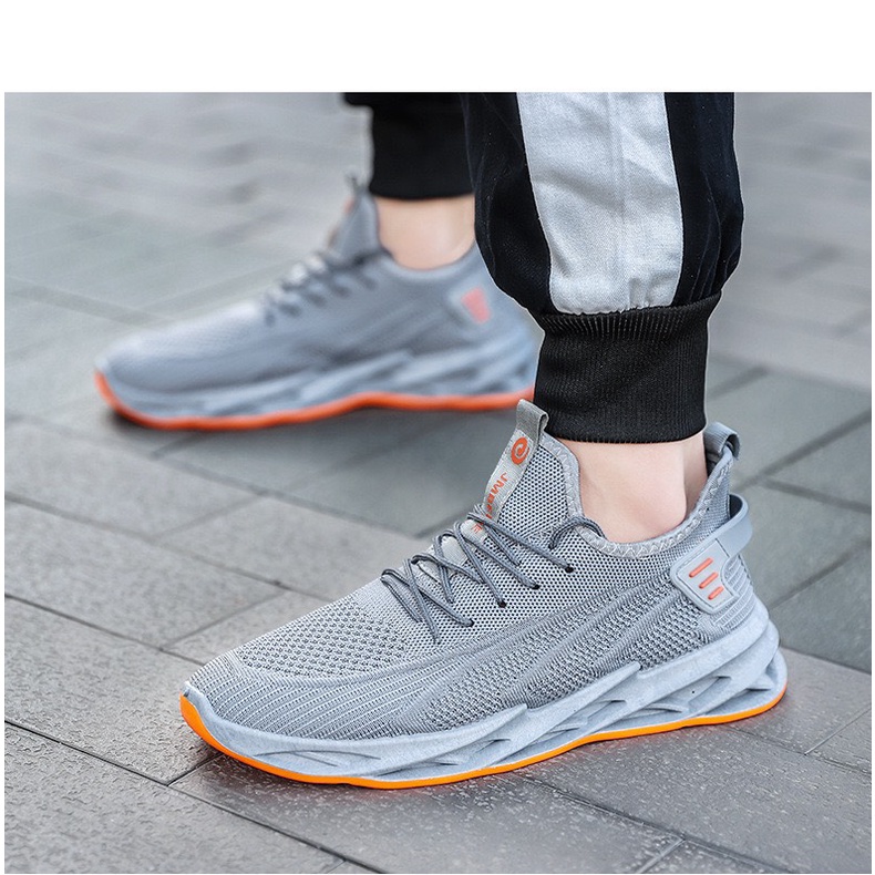 Giày thể thao nam sneaker Đế Xoắn Xám DF3 thoáng khí mới về