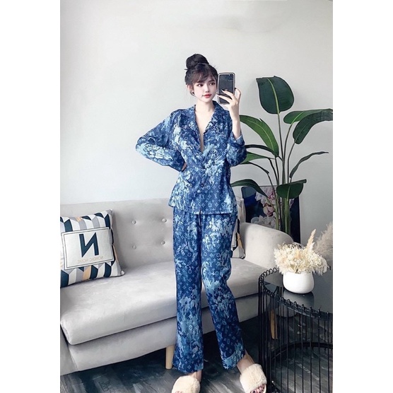 Bộ ngủ Pijama dài tay lụa latin | BigBuy360 - bigbuy360.vn