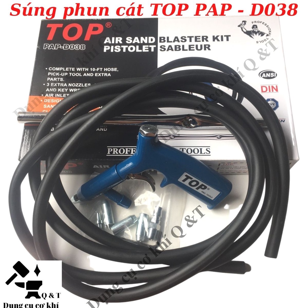 Súng phun cát khí nén , Máy phun cát kĩ thuật đài loan Top PAP-D038