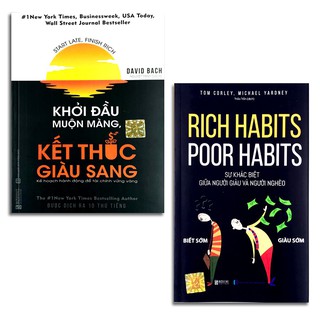 Sách Combo: Khởi đầu muộn màng kết thúc giàu sang +Rich Habits - Poor Habits sự khác biệt giữa người giàu và người nghèo
