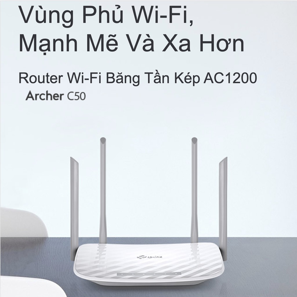 Bộ Phát Wifi Băng Tần Kép AC1200 TP-Link Archer C60 và Archer C50 - Hàng Chính Hãng