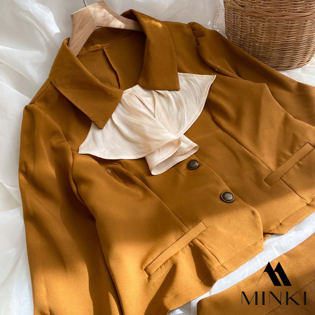 🌸SET SƠ MI NÂU CỔ BÈO TRẮNG - CHẤT LIỆU CAO CẤP - NÂU KẾT HỢP CỔ TRẮNG | BigBuy360 - bigbuy360.vn