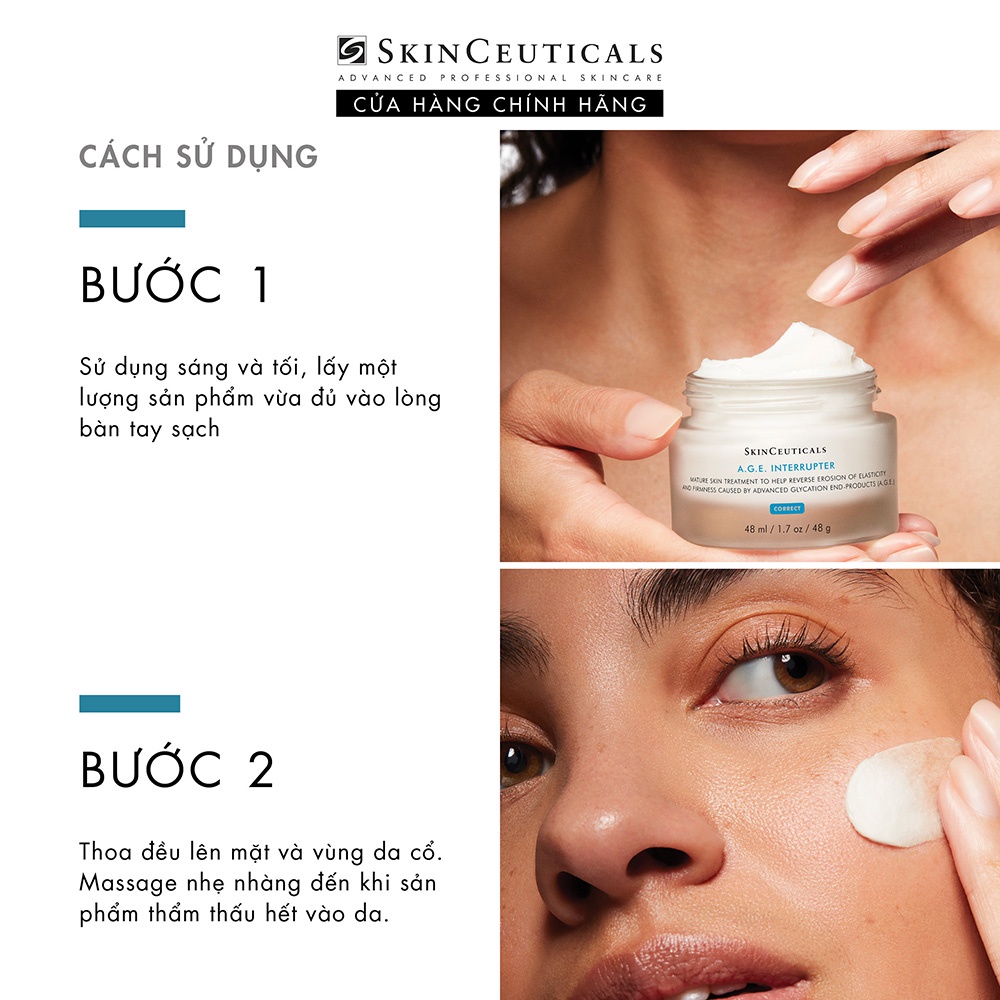 Skinceuticals A.G.E. Interrupter giúp cải thiện các vấn đề lão hóa, dưỡng da săn chắc 48ml