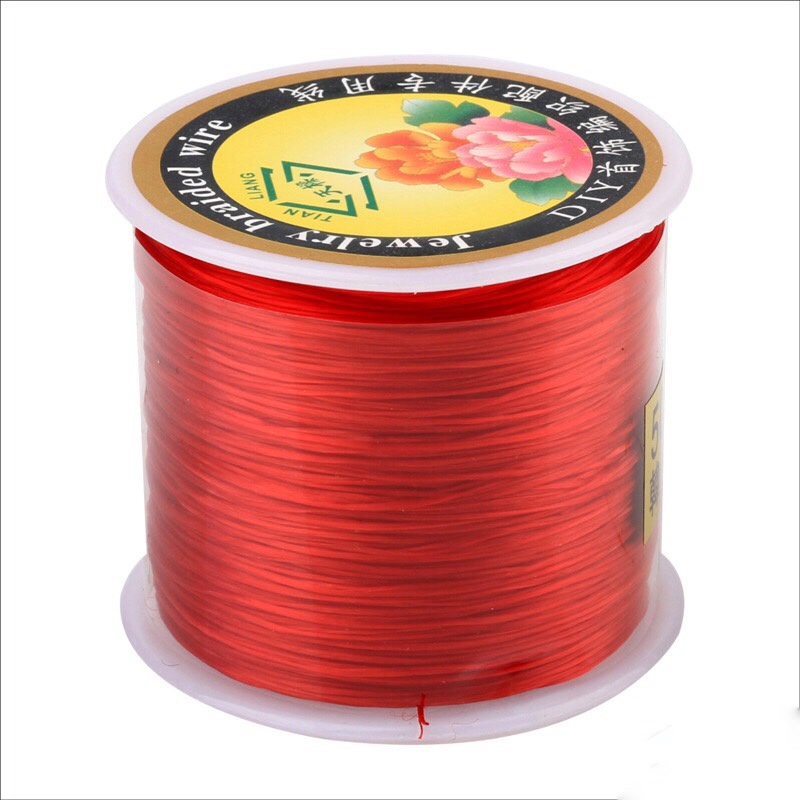 GIÁ SỈ  Chỉ chun xâu vòng cuộn 500m to đại - Hàng loại 1 dày 0.8mm dây siêu dai PH816